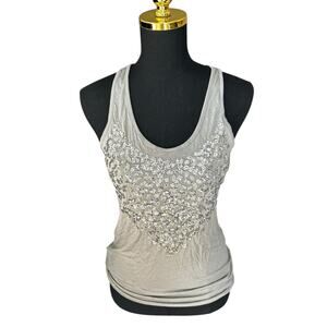 Y2K MNG Gray Sequin Tank Top Women’s Size Large